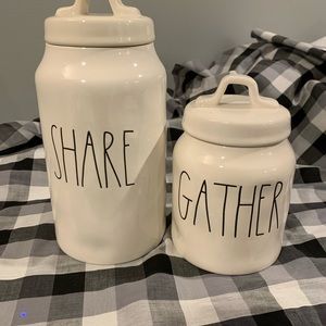 Rae Dunn SHARE & GATHER Canisters